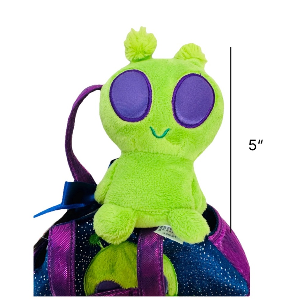 Pet Carrier Fancy Pals - Peek-A-Boo Alien 7” Soft Plush Toy Green NEW! - Picture 8 of 8